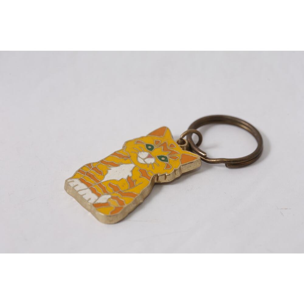 Vintage Orange Tabby Cat Keychain Pet Key Ring Accessory ~ 260521-WH 717